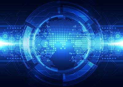 وکتور بک گراند تکنولوژی وکتور کره زمین