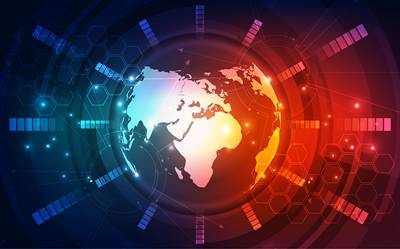 وکتور بک گراند تکنولوژی وکتور کره زمین