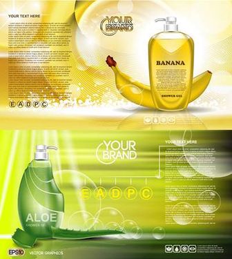 وکتور لوازم آرایشی و بهداشتی وکتور شامپو