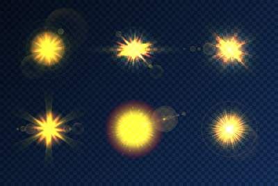 وکتور جلوه نور وکتور درخشش نور