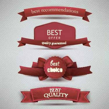 وکتور روبان گرافیکی وکتور لیبل