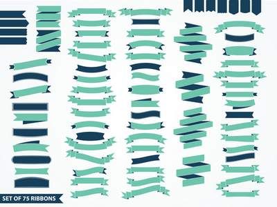 وکتور روبان گرافیکی وکتور لیبل