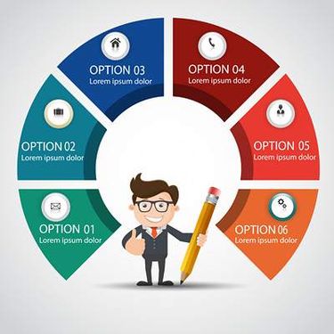 وکتور اینفوگرافی گرافیکی وکتور اینفوگرافی رنگی