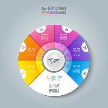 وکتور اینفوگرافی گرافیکی وکتور اینفوگرافی رنگی