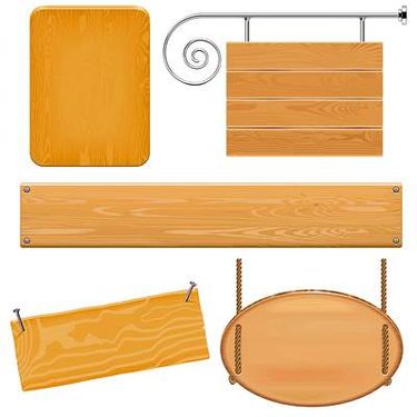 وکتور تابلوی چوبی وکتور پلاکارد