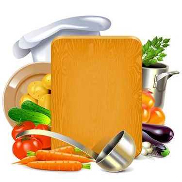 وکتور تخته آشپزی وکتور ملاغه استیل