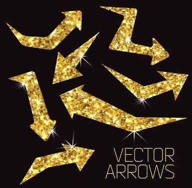 وکتور روبان طلایی وکتور فلش طلایی