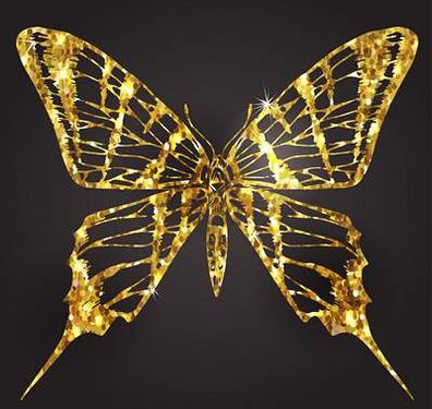 وکتور پروانه طلایی وکتور پروانه گرافیکی