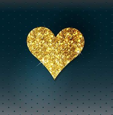 وکتور قلب طلایی وکتور بک گراند تیره