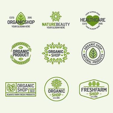 وکتور لوگوی محصولات کشاورزی ارگانیک