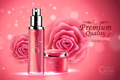 وکتور لوازم آرایش وکتور بک گراند جلوه نور