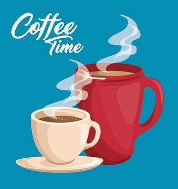 وکتور قهوه وکتور نوشیدنی داغ