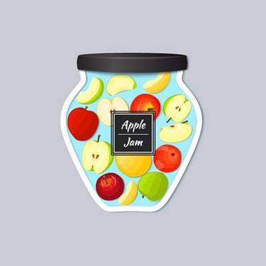 وکتور تنگ شیشه ای وکتور  سیب