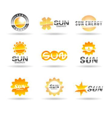 وکتور لوگو خورشید وکتور لوگو انرژی خورشیدی