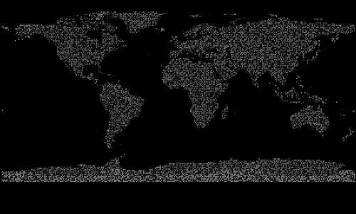وکتور نقشه پیکسلی دنیا
