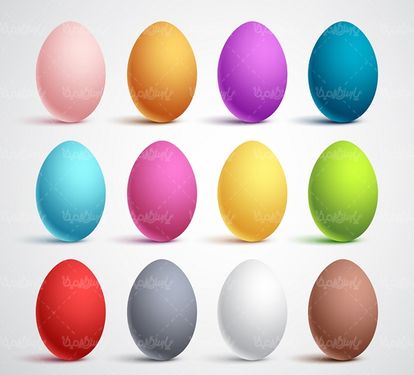 وکتور تخم مرغ رنگی