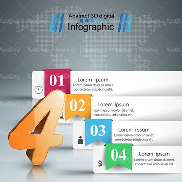 Infographic 3D vector