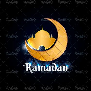 وکتور هلال ماه رمضان