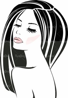 Vector female hairstyle