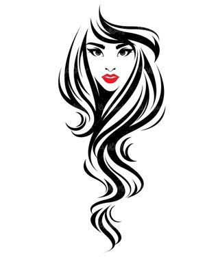 Vector female hairstyle