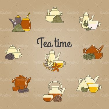 وکتور قوری چای