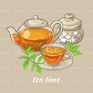 وکتور لوازم چای