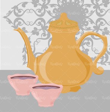 وکتور فنجان چای