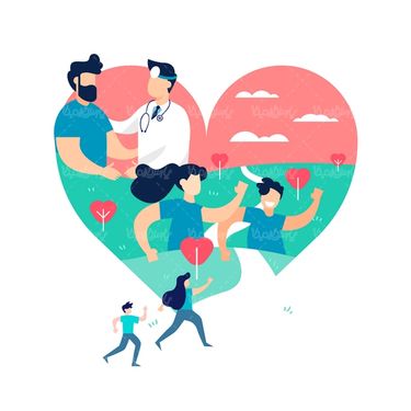 وکتور روز قلب