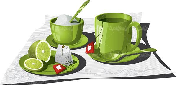 وکتور فنجان چای