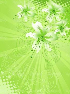 وکتور پس زمینه گل و بوته