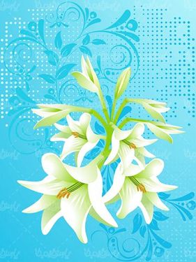 وکتور پس زمینه گل و بوته