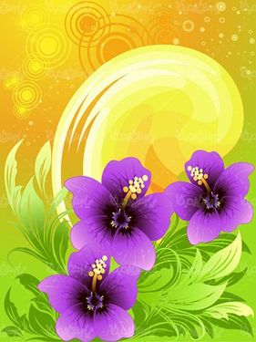 وکتور پس زمینه گل و بوته
