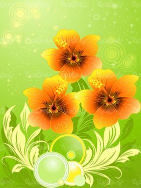 وکتور پس زمینه گل و بوته
