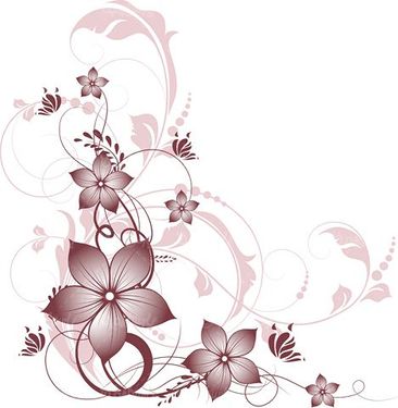 وکتور بک گراند گل و بوته