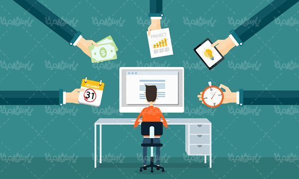 وکتور کسب و کار اینترنتی