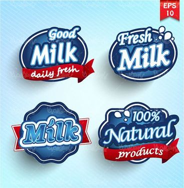وکتور لیبل لبنیات