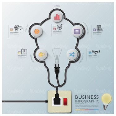 وکتور اینفوگرافی الکترونیک