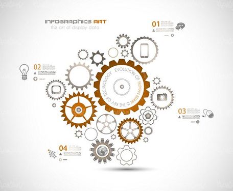 وکتور اینفوگرافی رنگی