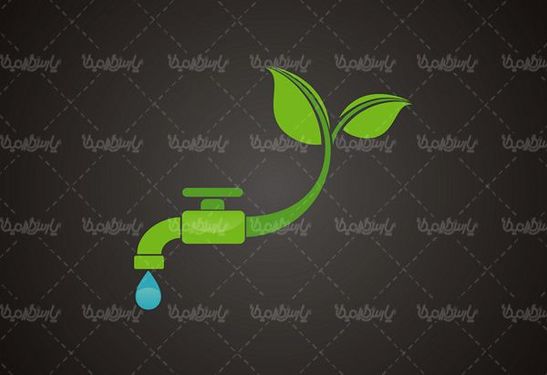 وکتور لوگو صرفه جویی آب