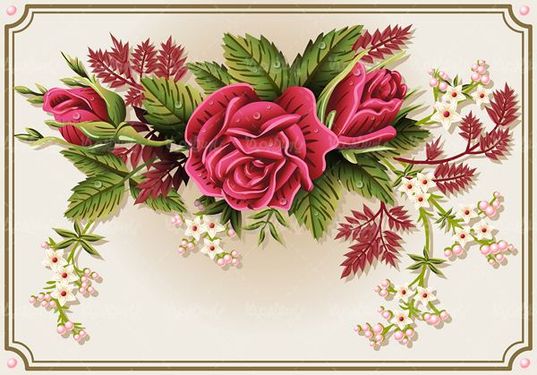 وکتور حاشیه گل