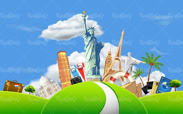 وکتور جاذبه های گردشگری