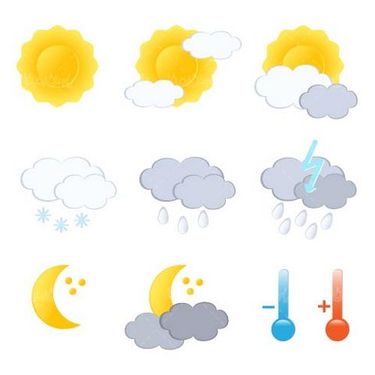 وکتور علائم هواشناسی