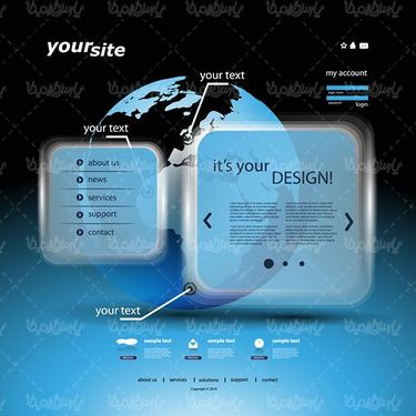 Vector web template