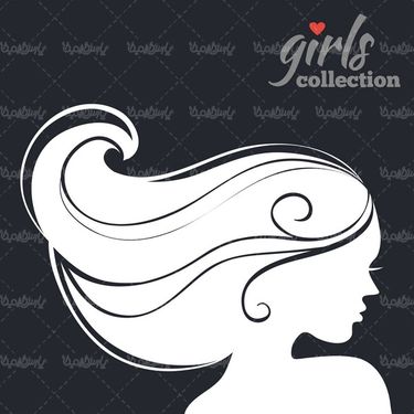 Girl hairstyle vector