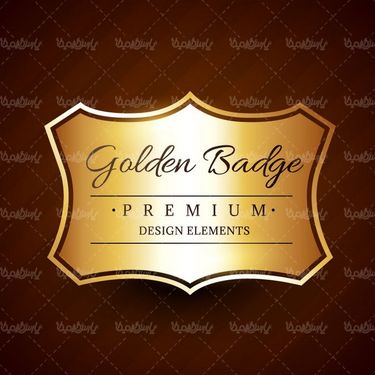 Golden Tag Vector