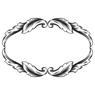 وکتور حاشیه گل و بوته