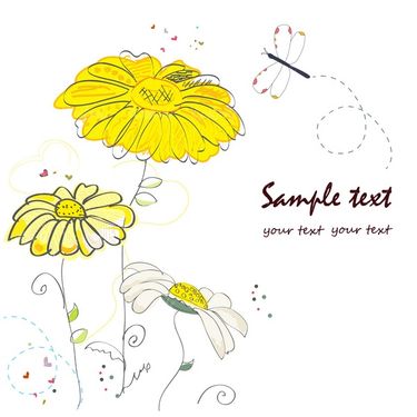 Vector background flowers