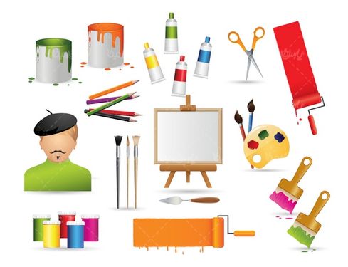 وکتور تجهیزات نقاشی