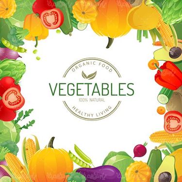 Organic fruit vector