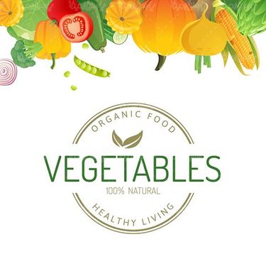 Organic fruit vector